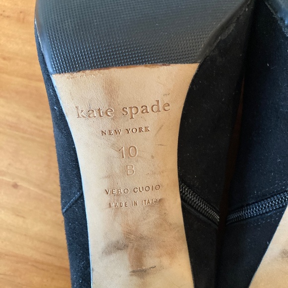 Kate Spade, Netta Black Suede Ankle Boot, Size 10 - Picture 5 of 5